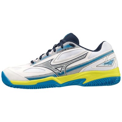 Zapatos Mizuno Break Shot 4 CC Mujer - Blancos / Azules / Amarillos - Chile M183GMNOIA